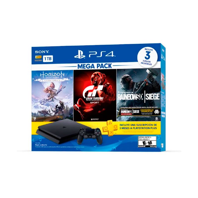 Consola Ps4 Slim 1 Tb Mega Pack 16