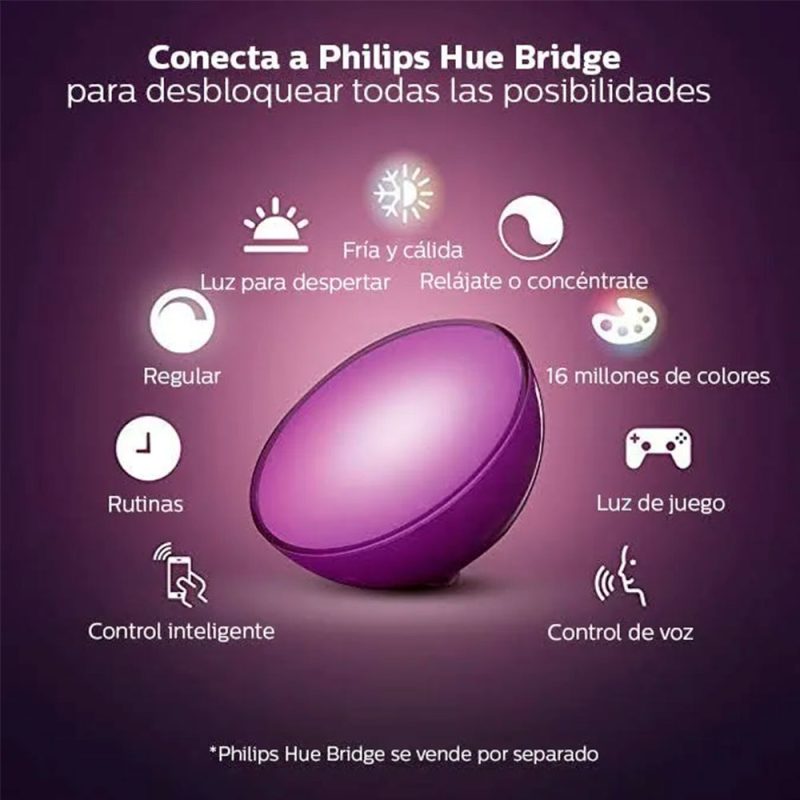 Philips Hue Go: Lampara Portatil White And Color