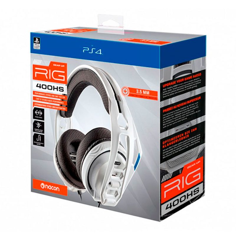 Auricular PS4 Rig 400 Blanco