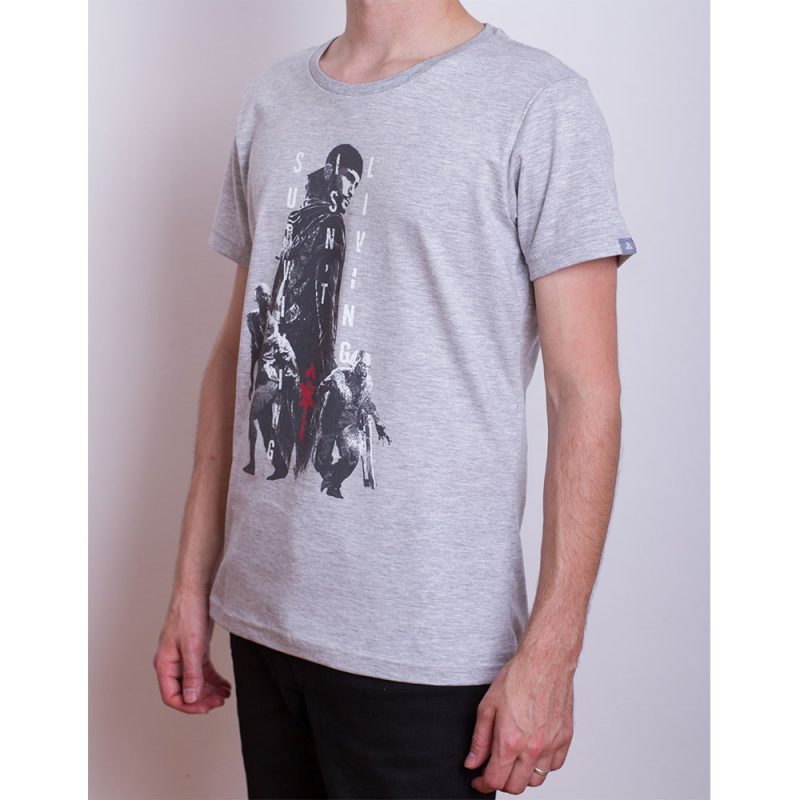 Remera Days Gone Surviving Isn’t Living Unisex Gris S - Imagen 2