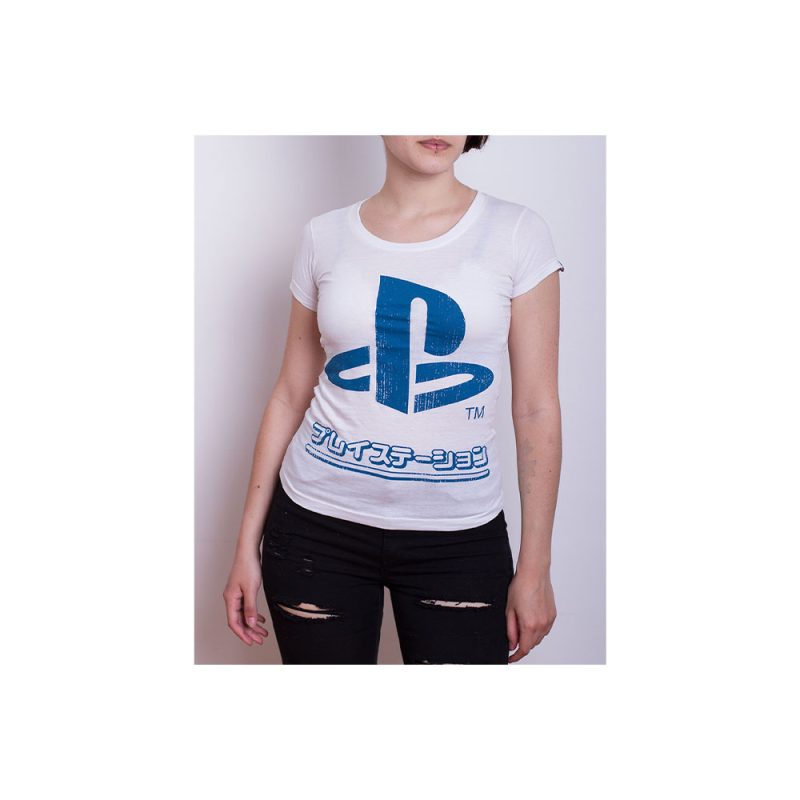 Remera Playstation - Japon - Mujer Blanca S