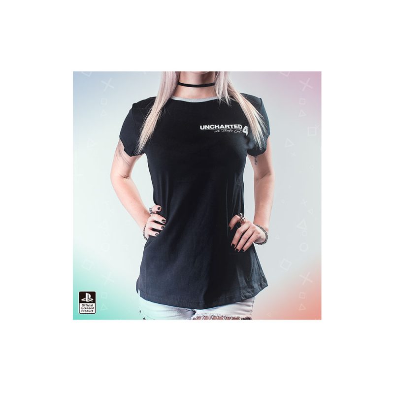 Remera Uncharted Skull Unisex Negra M