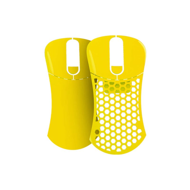 Combo Vsg Mouse Aquila Air Negro Con Skin Amarillo Brillante