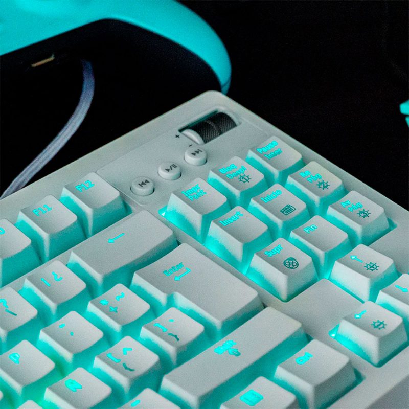 Teclado PC VSG Quasar Blanco Outemu Brown