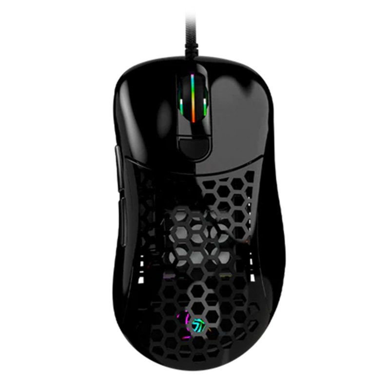 Combo Vsg Mouse Aquila Air Negro Con Skin Amarillo Brillante