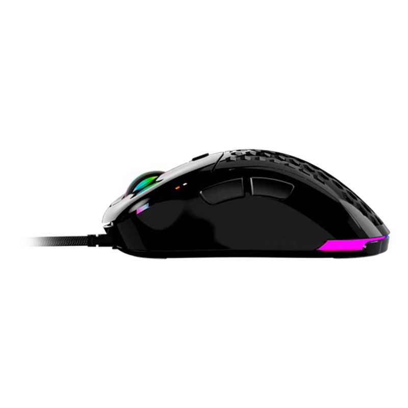 Combo Vsg Mouse Aquila Air Negro Con Skin Amarillo Brillante