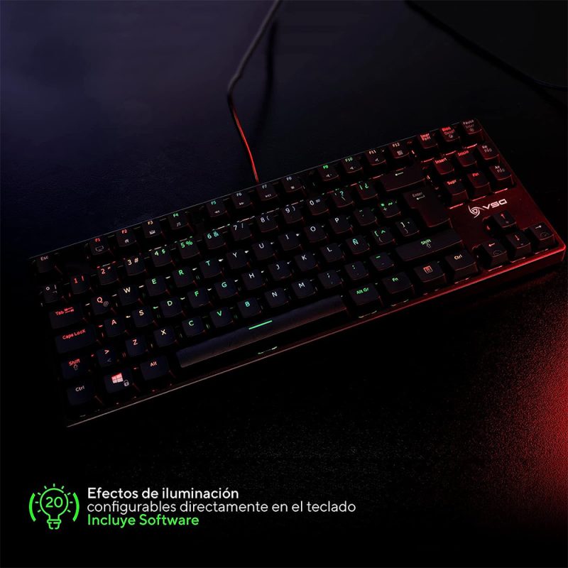 Teclado Mecánico TKL Vsg Alnitak Negro Kailh Red