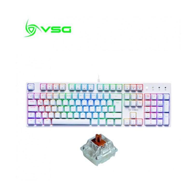 Teclado Mecánico Vsg Alnilam Blanco Kailh Red