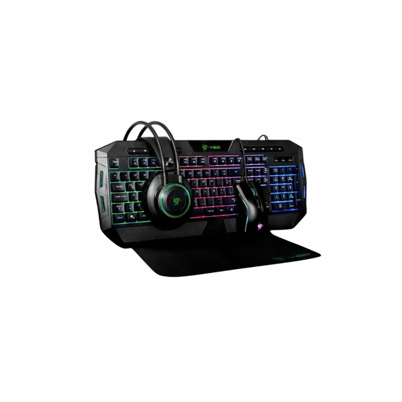 Combo Vsg Crux Mouse + Teclado +MousePad + Auricular