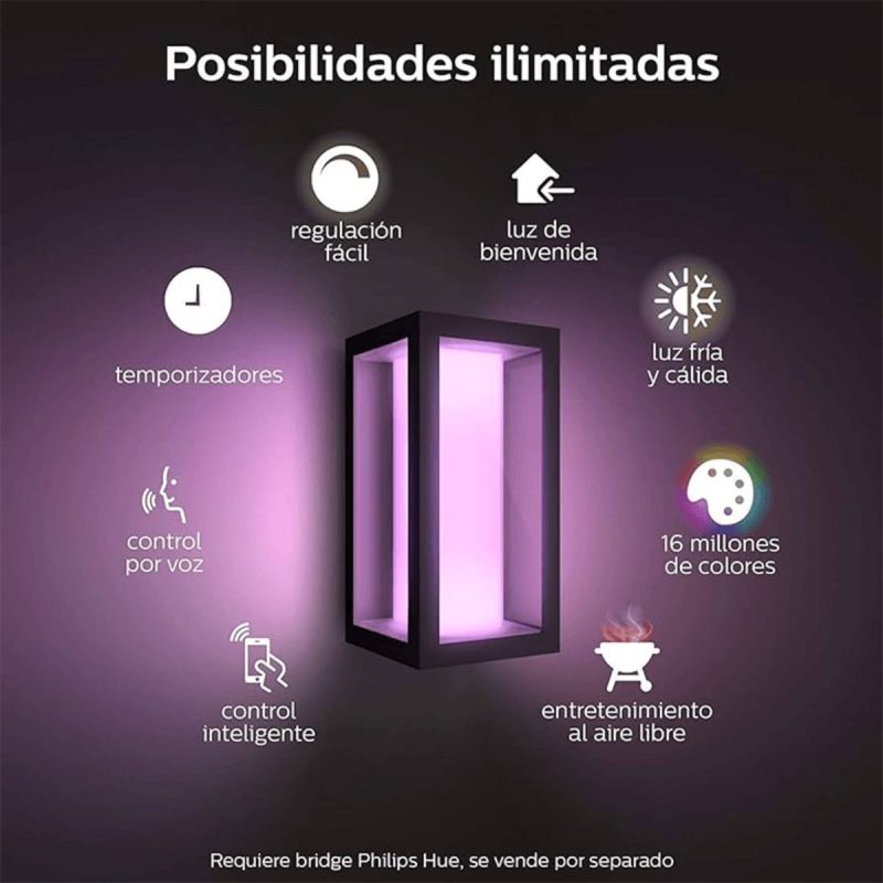 Aplique Exterior Philips Hue Impress Black - Imagen 4