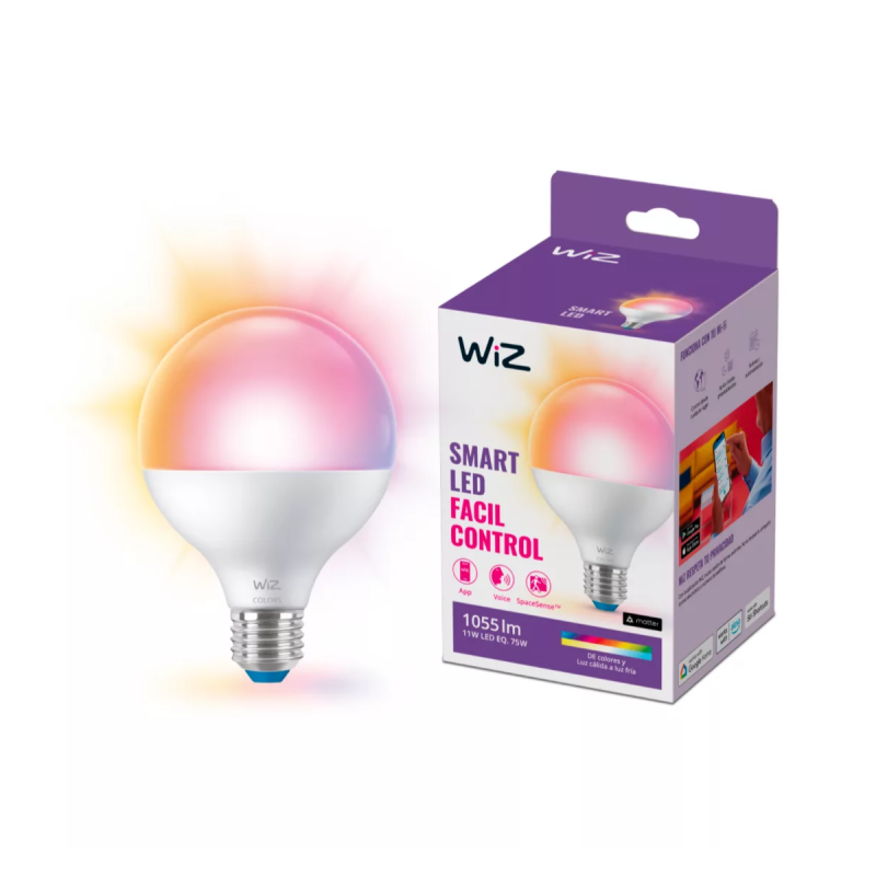 Lampara Inteligente Wiz Globo Color 11w G95 - Imagen 2